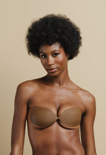 Generic Backless And Strapless Silicone Bra Cup - Beige @ Best